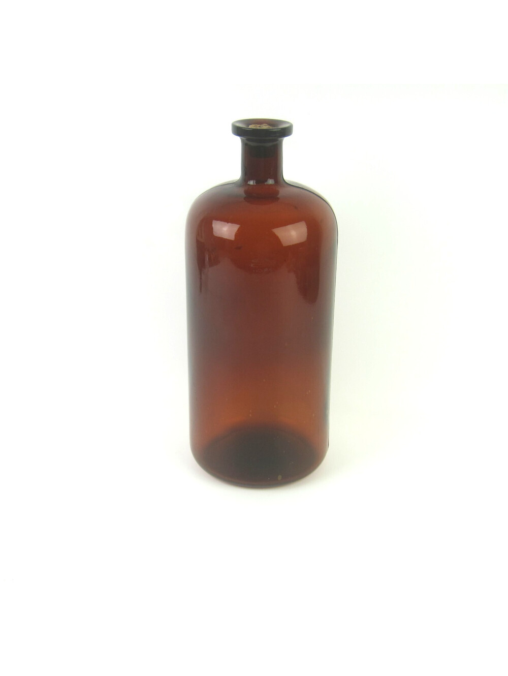 Antique Parke Davis Co PD & Co 12" Amber Glass Apothecary Jug Bottle Cork Top